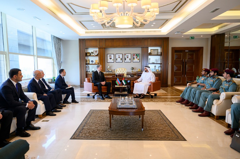 Saif bin Zayed Meets Azerbaijan Minister of Interior